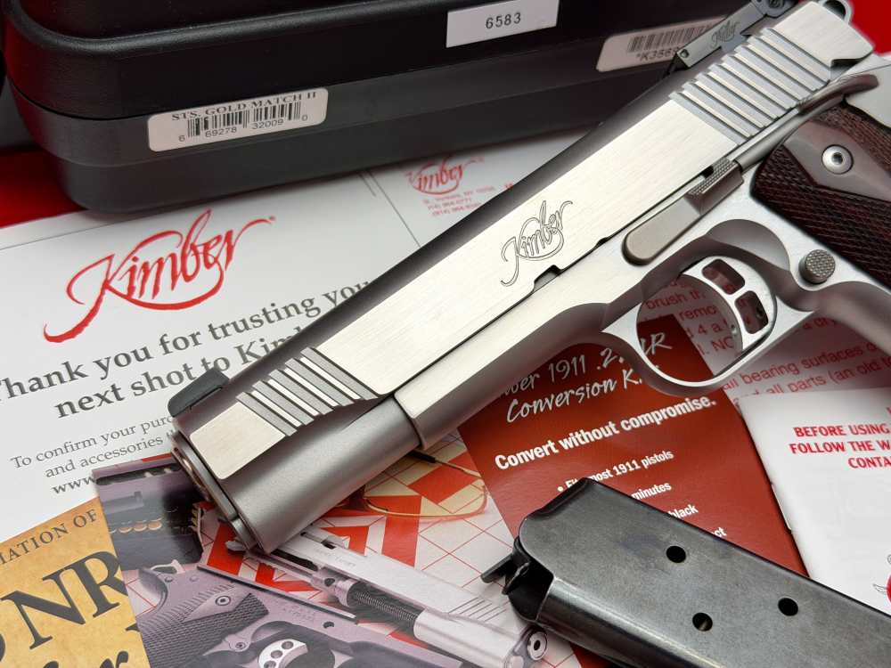Kimber Stainless Gold Match II 45 ACP 1911 5" in Original Box!-img-2