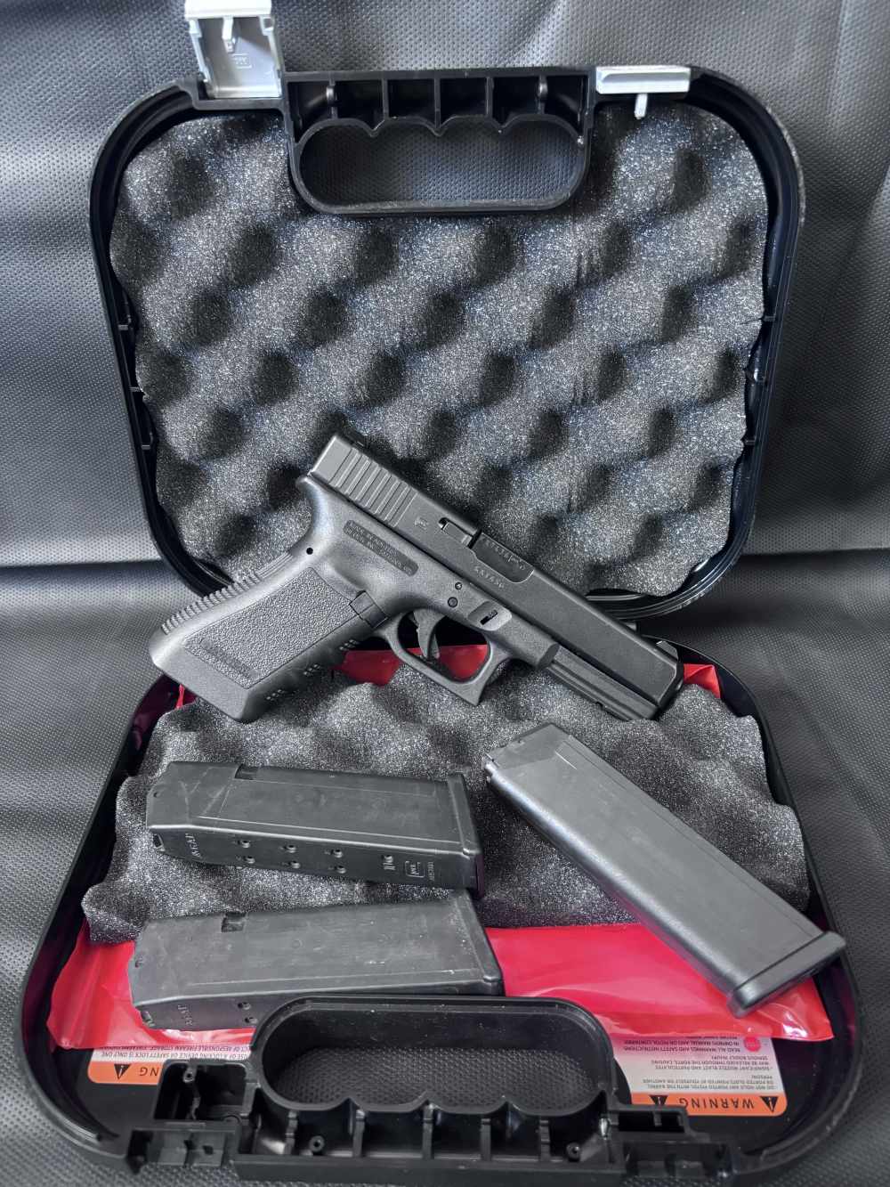 Glock 37 (3)mags W/case. truglo sights. Penny Start, no reserve-img-0