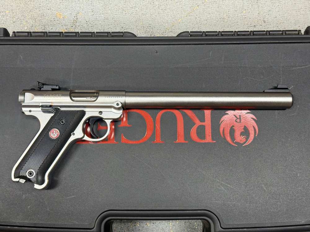LNIB Ruger Mark IV Target Stainless 22 LR 10" 40174 Buy Now, No CC Fees!-img-1