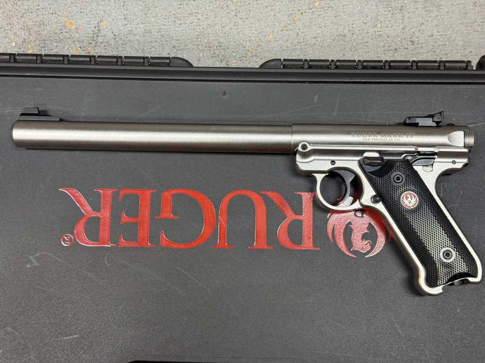 LNIB Ruger Mark IV Target Stainless 22 LR 10" 40174 Buy Now, No CC Fees!-img-5