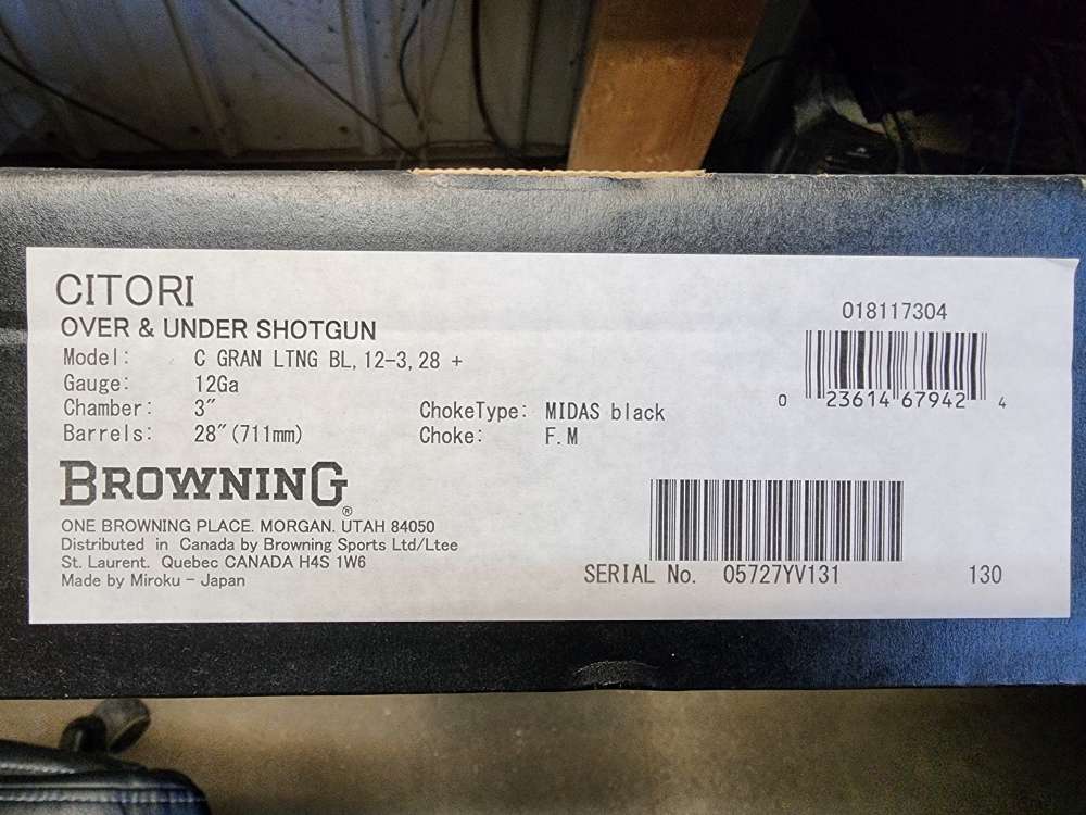 PICS! NEW BROWNING CITORI GRAN LIGHTNING 12 GA 28" ENGRAVED GAUGE O/U 28-img-1