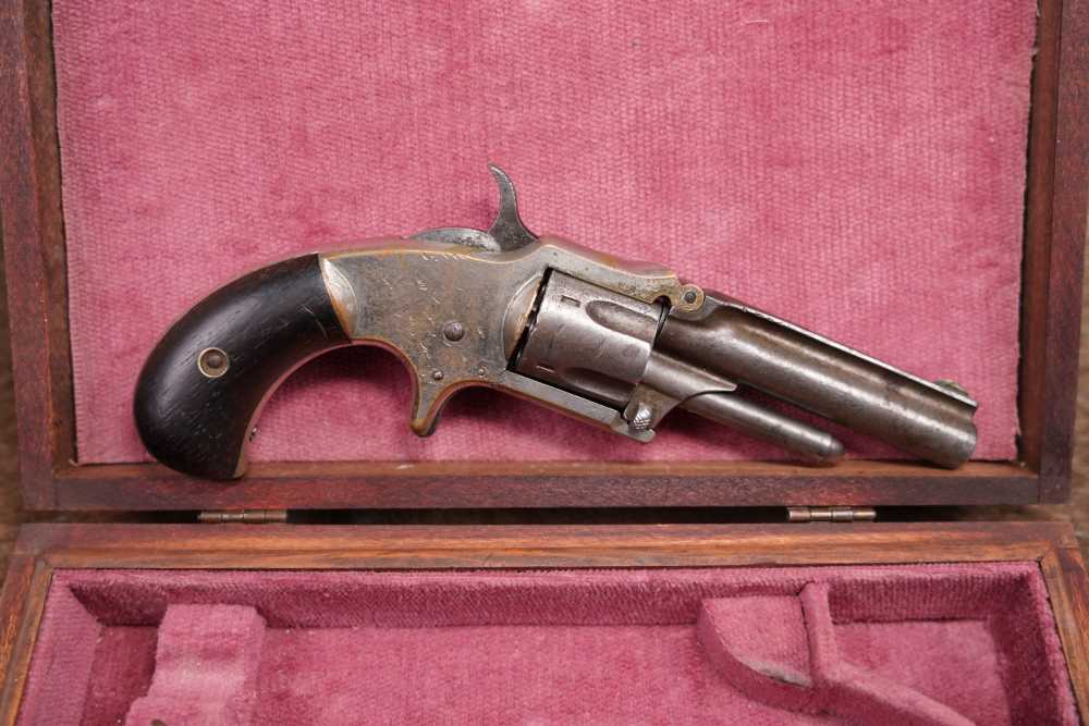J.M. Marlin XXX Standard 1872 .30 RF Long SA Revolver Antique Cased Pair-img-21