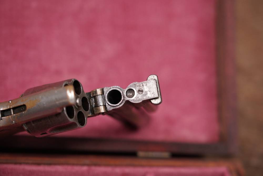 J.M. Marlin XXX Standard 1872 .30 RF Long SA Revolver Antique Cased Pair-img-37