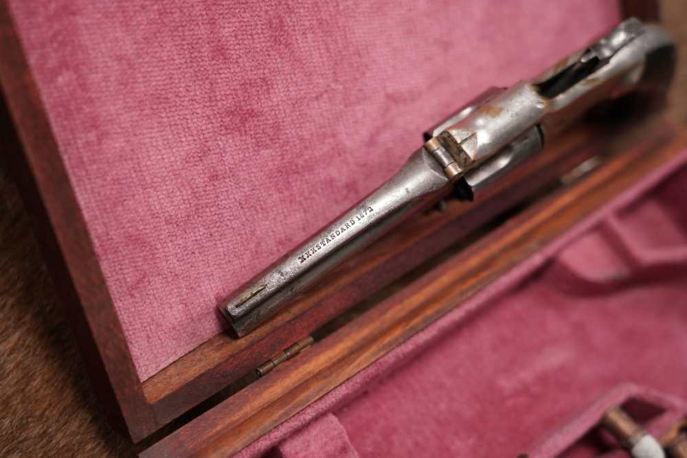 J.M. Marlin XXX Standard 1872 .30 RF Long SA Revolver Antique Cased Pair-img-27