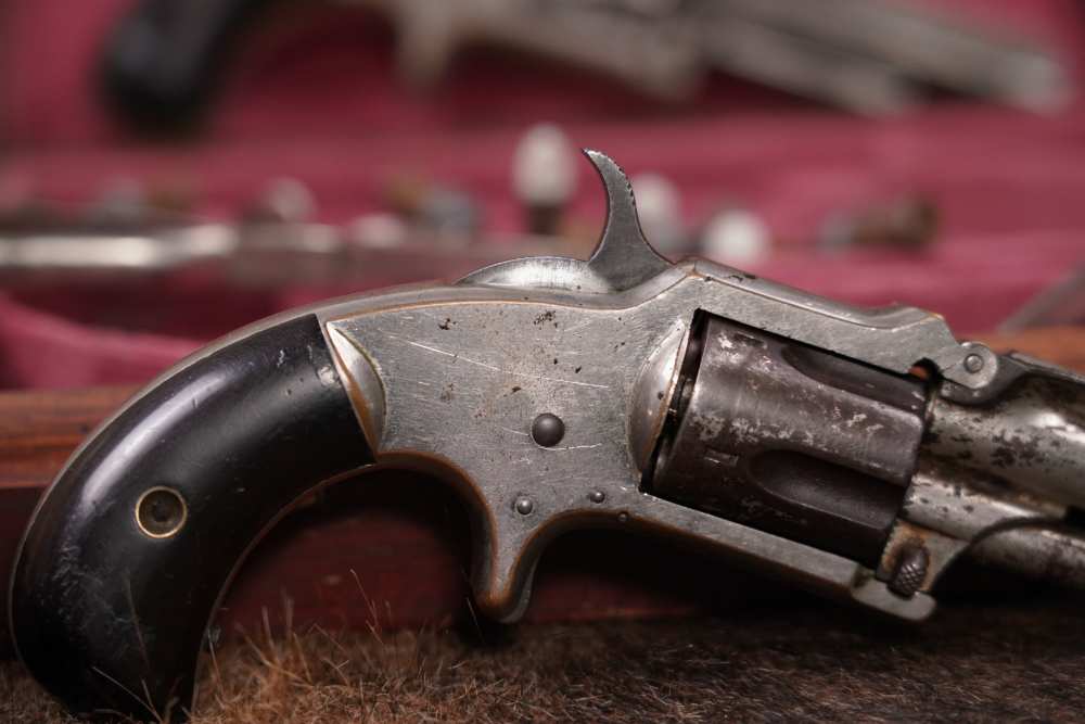 J.M. Marlin XXX Standard 1872 .30 RF Long SA Revolver Antique Cased Pair-img-11