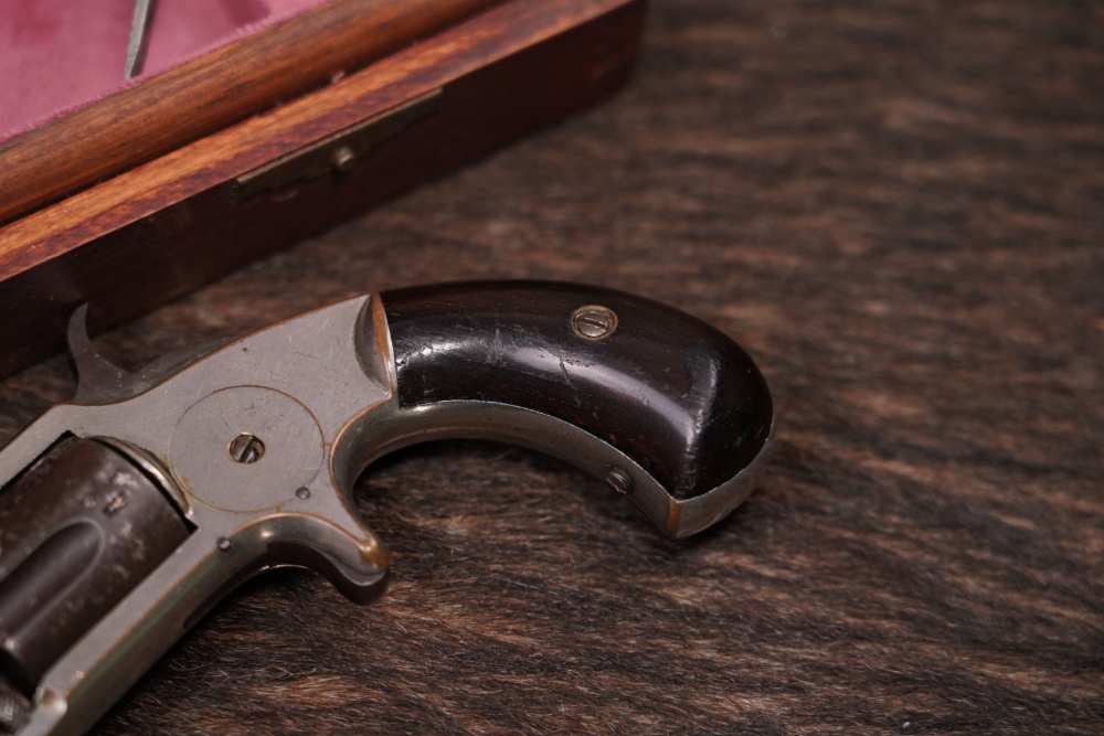 J.M. Marlin XXX Standard 1872 .30 RF Long SA Revolver Antique Cased Pair-img-5