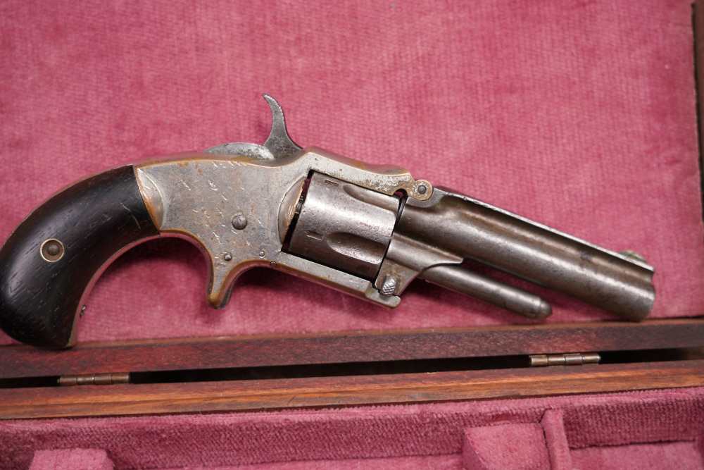 J.M. Marlin XXX Standard 1872 .30 RF Long SA Revolver Antique Cased Pair-img-34