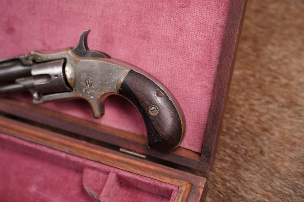 J.M. Marlin XXX Standard 1872 .30 RF Long SA Revolver Antique Cased Pair-img-25