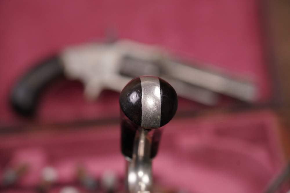 J.M. Marlin XXX Standard 1872 .30 RF Long SA Revolver Antique Cased Pair-img-6