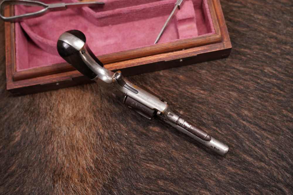 J.M. Marlin XXX Standard 1872 .30 RF Long SA Revolver Antique Cased Pair-img-7