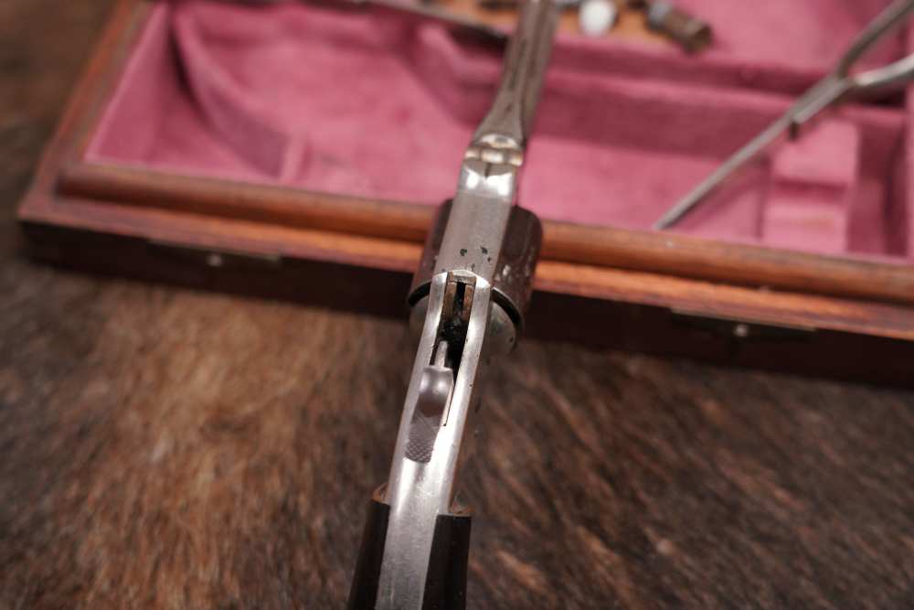 J.M. Marlin XXX Standard 1872 .30 RF Long SA Revolver Antique Cased Pair-img-9