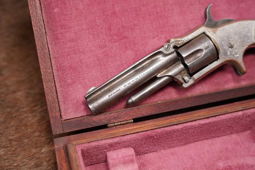 J.M. Marlin XXX Standard 1872 .30 RF Long SA Revolver Antique Cased Pair-img-23