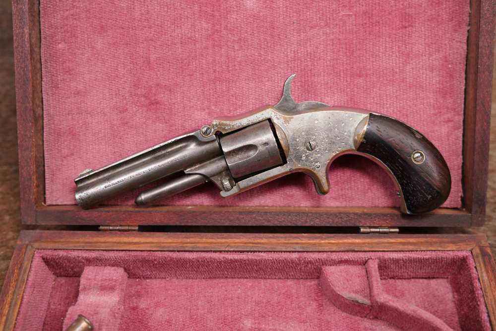 J.M. Marlin XXX Standard 1872 .30 RF Long SA Revolver Antique Cased Pair-img-22