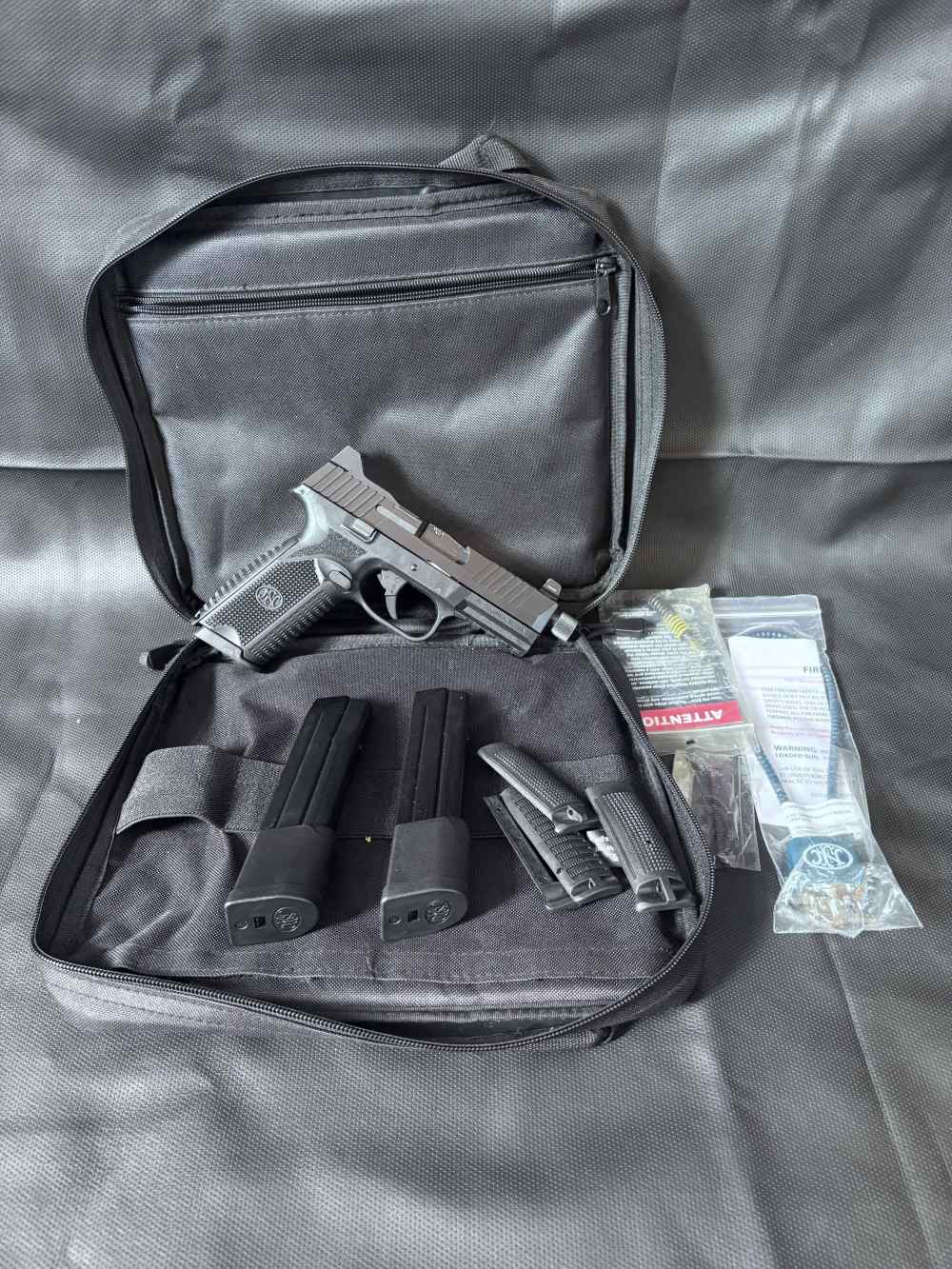 FN 509T, trigger upgrade, (3) mags 17,24,24. Case.  Penny start No reserve-img-0