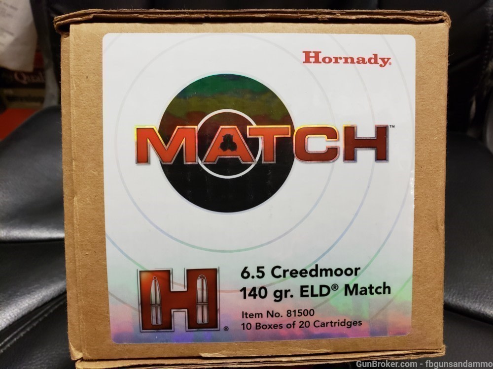 IN STOCK! NEW 200 ROUNDS HORNADY 6.5 CREEDMOOR 140 GR ELD MATCH ELDM 140GR-img-1