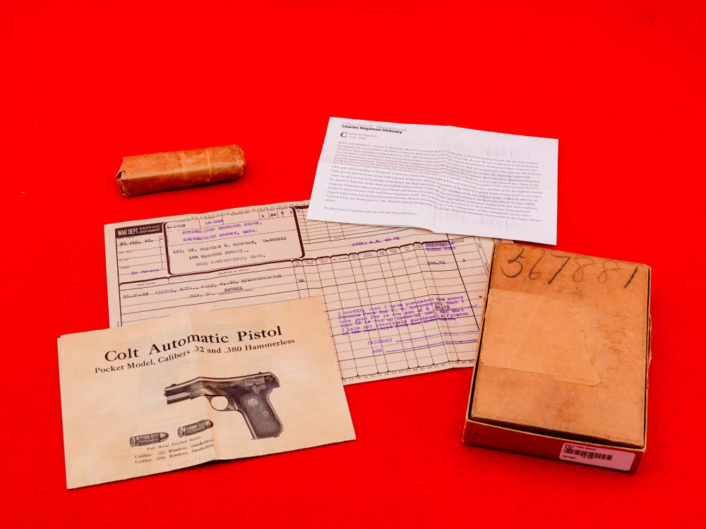 IDENTIFIED WWII 1942 Colt 1903 General Officers .32 ACP 100% Complete MINT-img-30