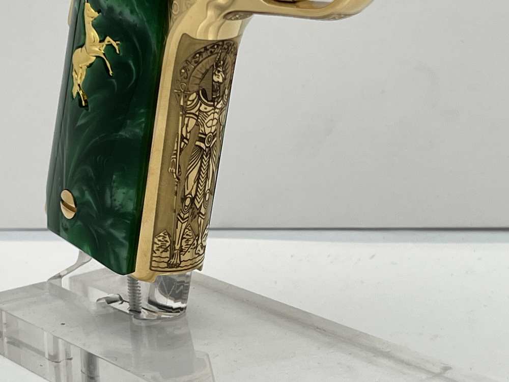 WOW FACTOR NIB 24k gold Colt super 38 Anubis themed -img-26
