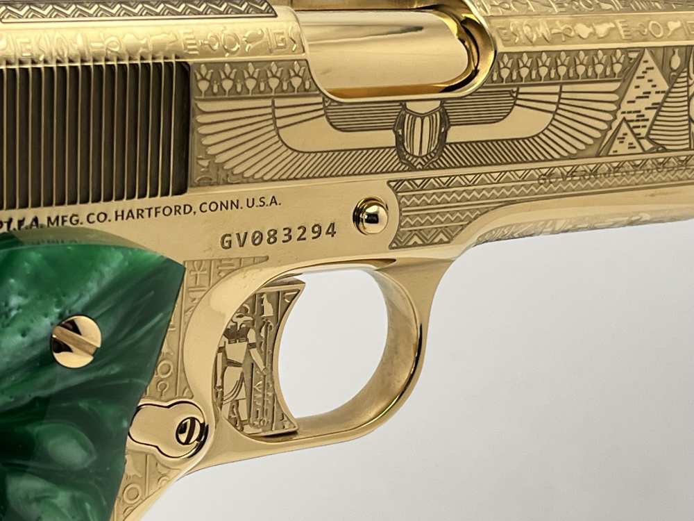 WOW FACTOR NIB 24k gold Colt super 38 Anubis themed -img-17