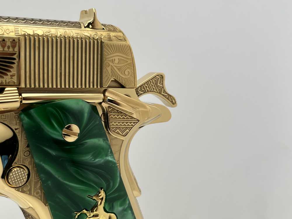WOW FACTOR NIB 24k gold Colt super 38 Anubis themed -img-6
