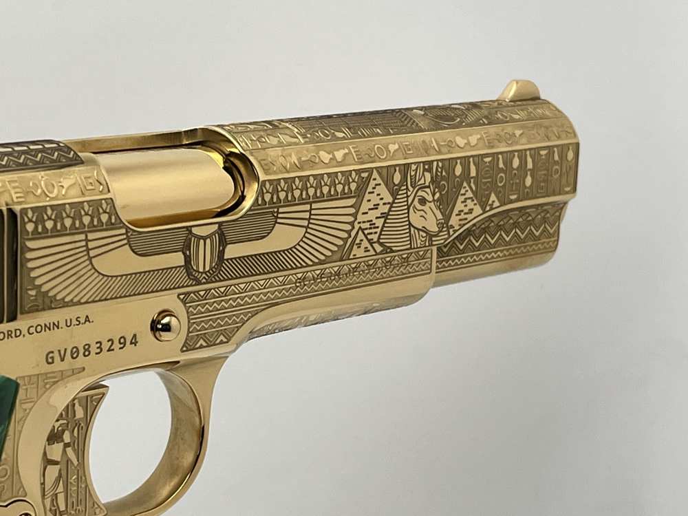 WOW FACTOR NIB 24k gold Colt super 38 Anubis themed -img-20