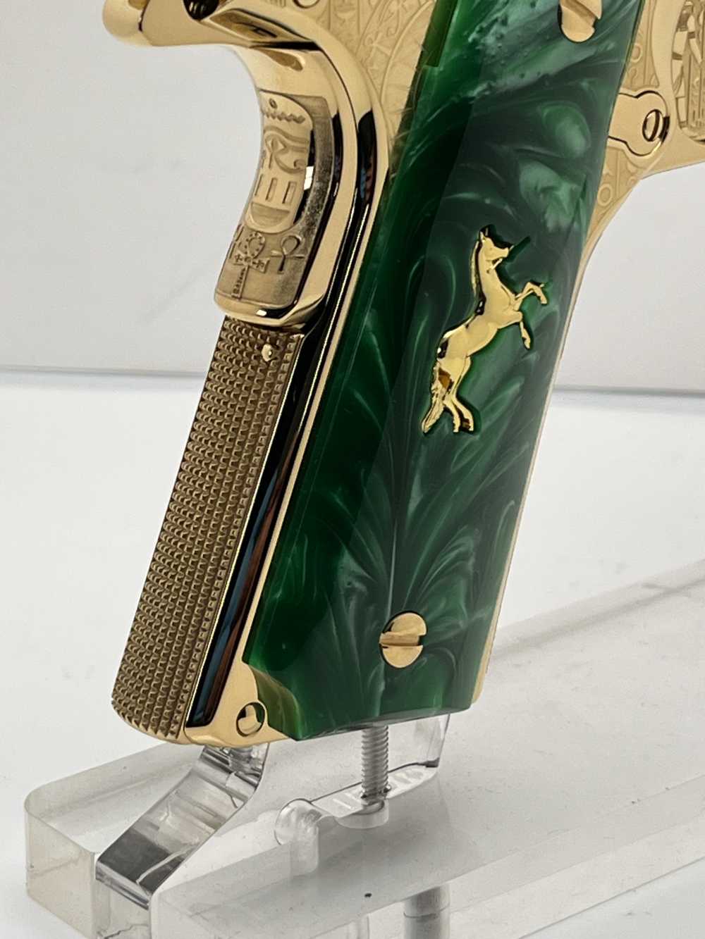 WOW FACTOR NIB 24k gold Colt super 38 Anubis themed -img-13