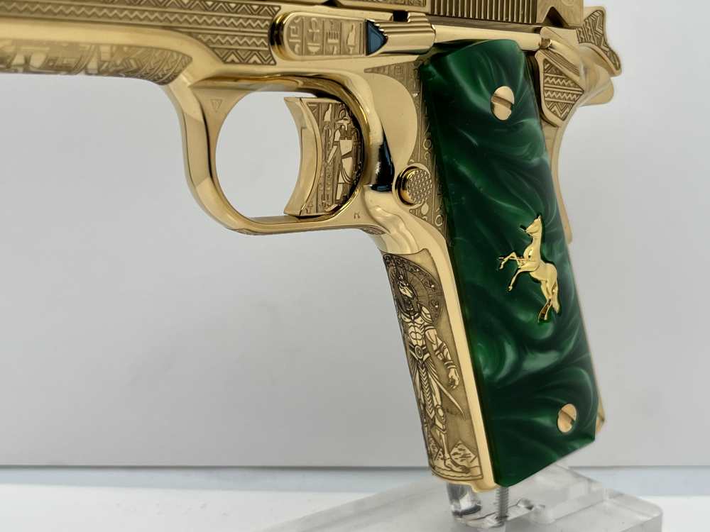 WOW FACTOR NIB 24k gold Colt super 38 Anubis themed -img-4