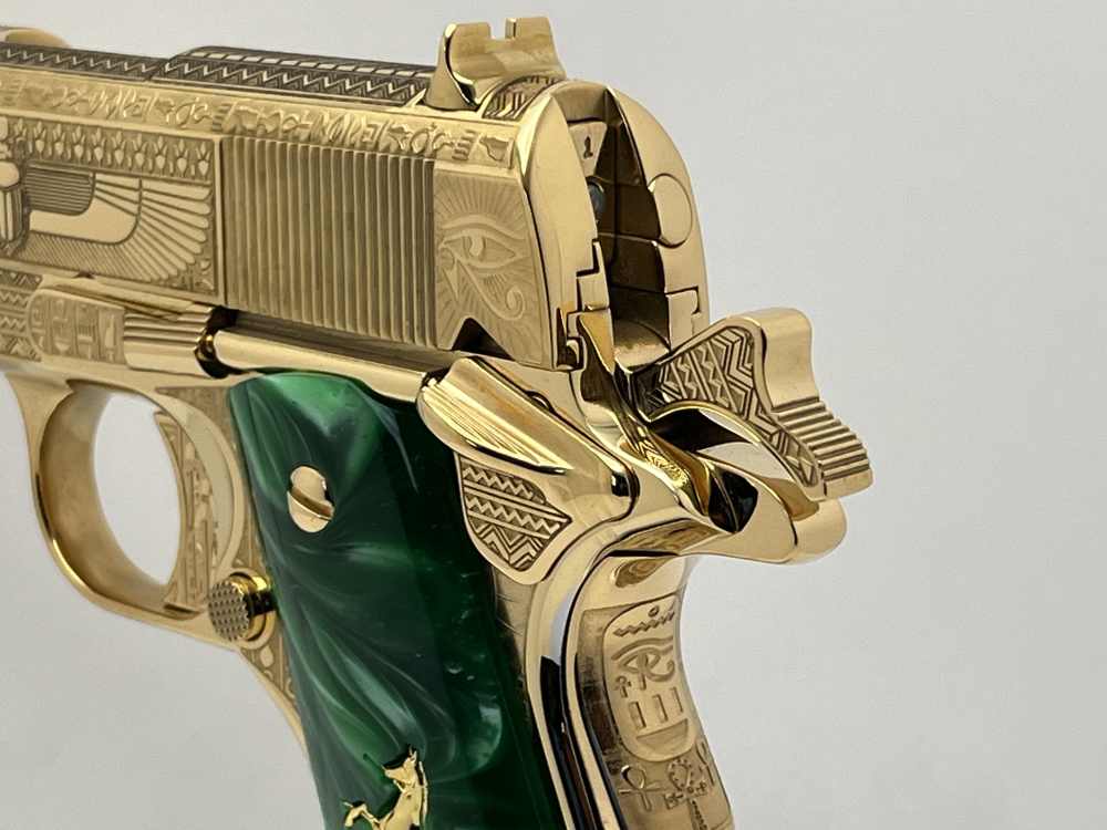 WOW FACTOR NIB 24k gold Colt super 38 Anubis themed -img-9