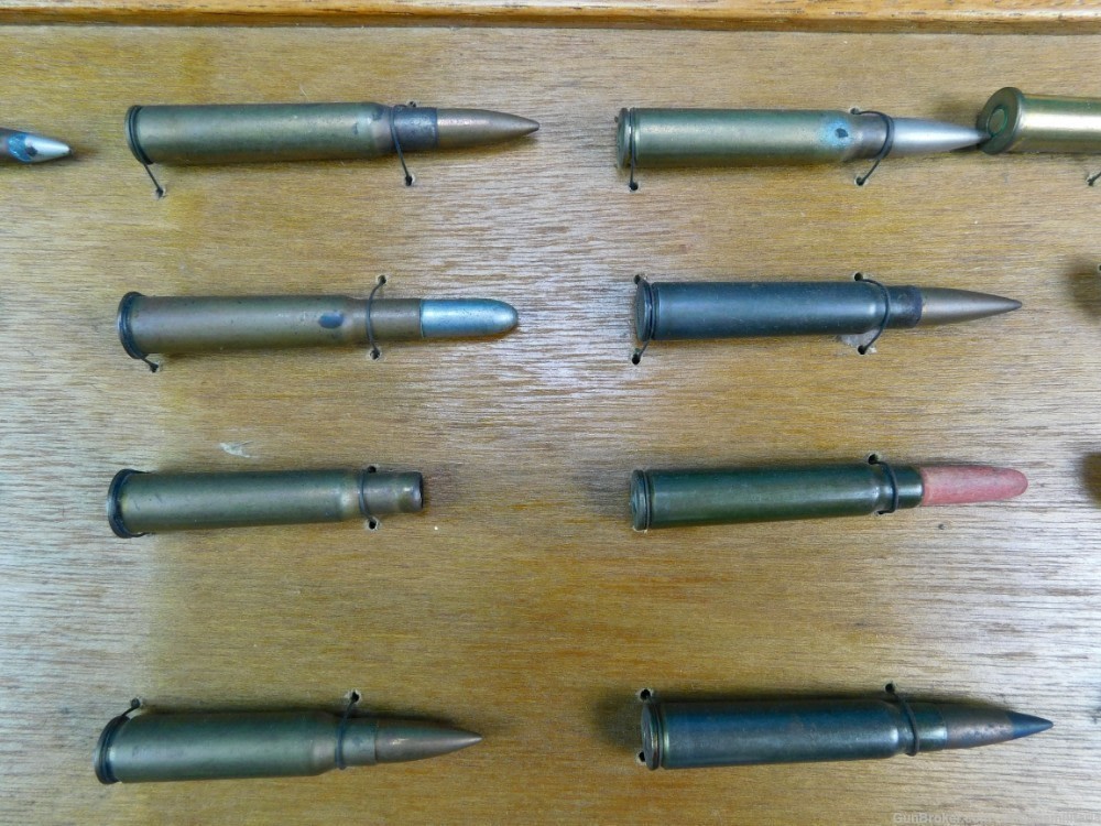 Vintage Custom Made Collector's Ammo Ammunition Display Board A-img-2