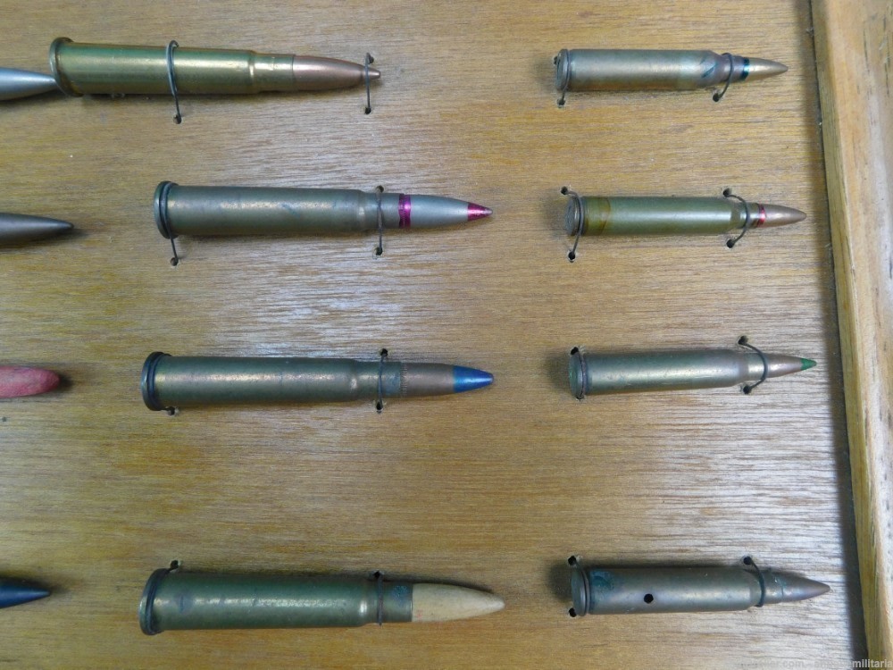 Vintage Custom Made Collector's Ammo Ammunition Display Board A-img-3
