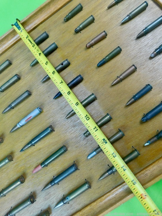 Vintage Custom Made Collector's Ammo Ammunition Display Board A-img-13