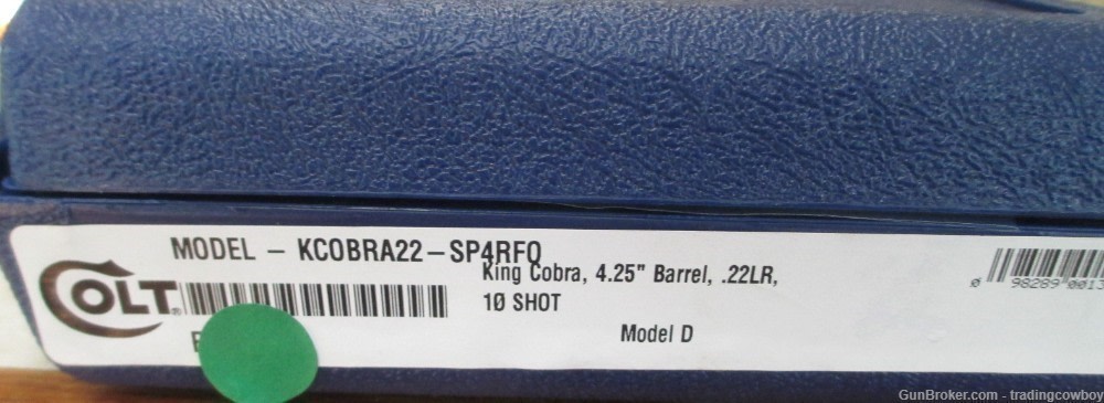 COLT KING COBRA 10 SHOT 22LR-img-3