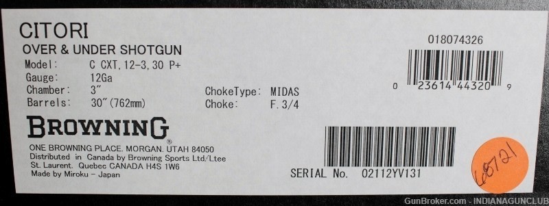 NIB BROWNING CXT 12GA 30" BOX-img-16