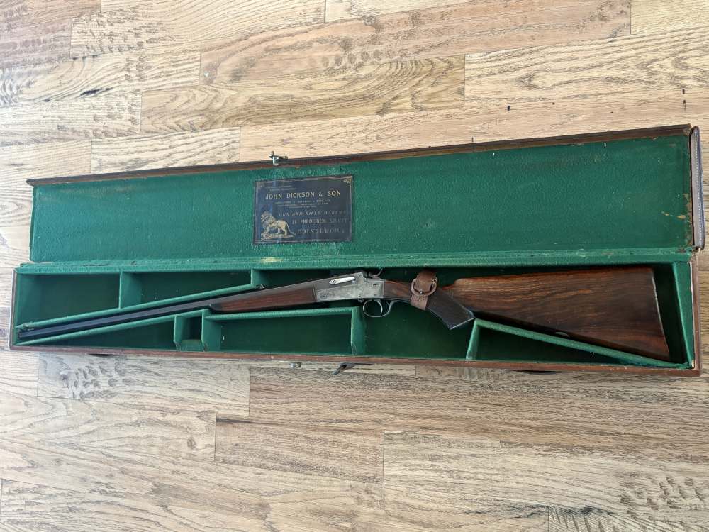 J. DICKSON & SON ROOK RIFLE, .22LR, 26" BARREL *ORIGINAL LEATHER CASE-img-1