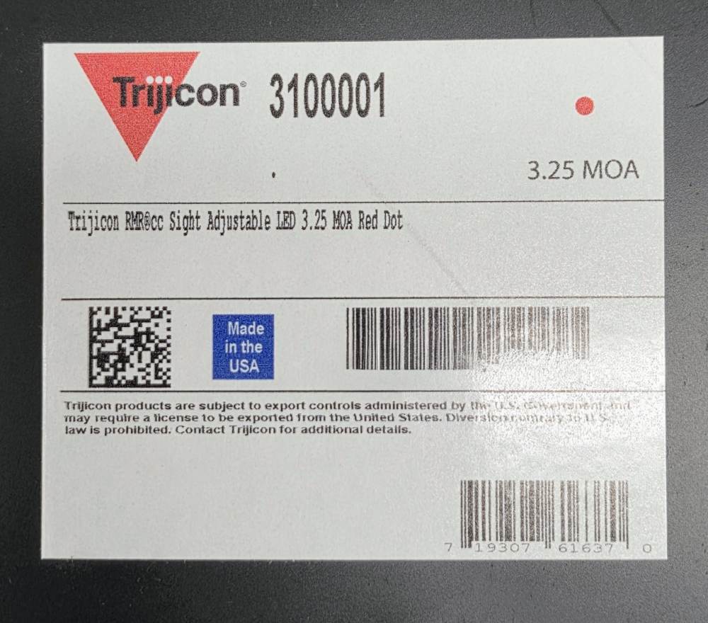 Trijicon 3100001 RMRcc Matte Black 1 x 0.74" x 0.50" 3.25 MOA Red Dot-img-5