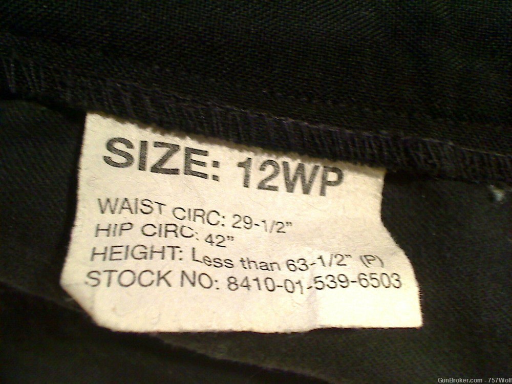 Used DSCP USN US Navy Woman's Blue Slacks 12WP Size 12 With Pockets-img-3