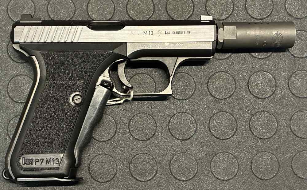 HECKLER & KOCH P7 M13 9MM WITH SUPPRESSOR & CUSTOM COMPENSATOR-img-5