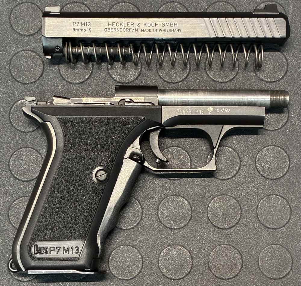 HECKLER & KOCH P7 M13 9MM WITH SUPPRESSOR & CUSTOM COMPENSATOR-img-14