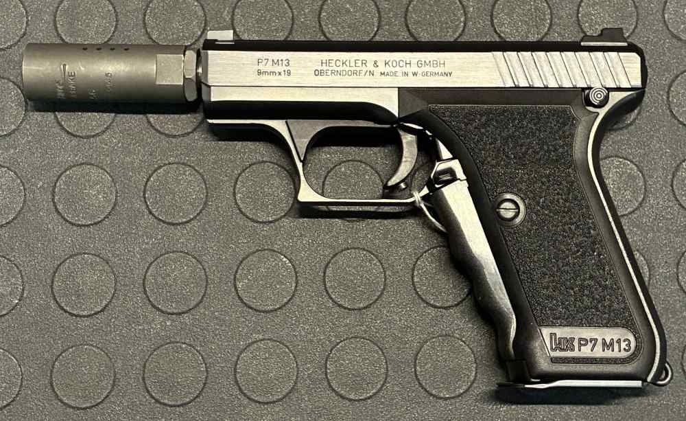 HECKLER & KOCH P7 M13 9MM WITH SUPPRESSOR & CUSTOM COMPENSATOR-img-6