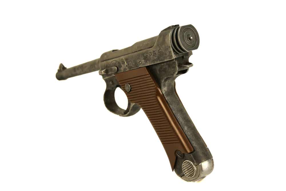 Late War, Japanese Nagoya, Type 14 - 8mm Nambu - Larger trigger guard-img-1