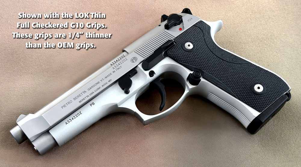 Beretta 92FS INOX 9mm Pistol, JS92F520M Italy, (5) 15rd Mags, LOK Grips-img-11