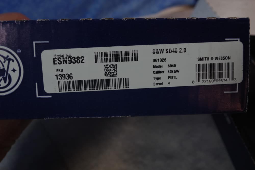 Nib Smith & Wesson SD40 2.0 .40 s&w semi auto 4" 14+1 13936-img-2
