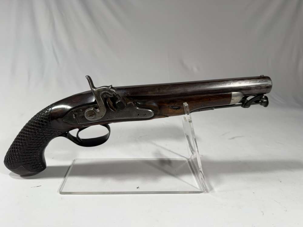 Innes Flintlock Pistol Cup Ball Vintage Black Powder-img-0