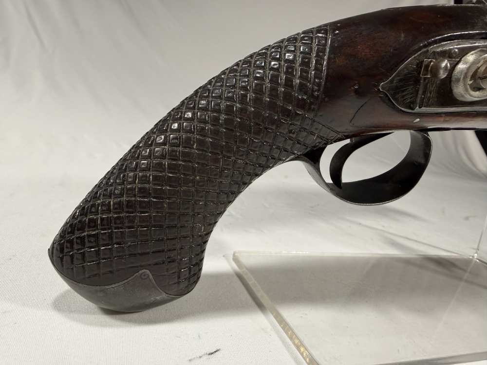 Innes Flintlock Pistol Cup Ball Vintage Black Powder-img-4