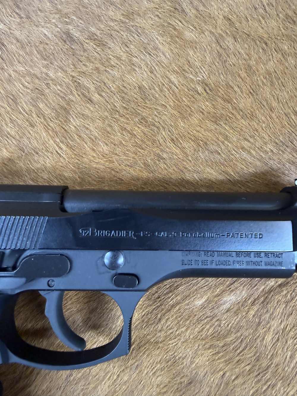 Beretta 92FS Brigadier 9mm Semi Auto Pistol 5" Barrel Box 2 Extra Mags-img-1