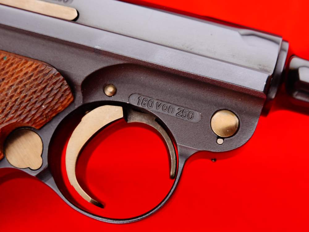 RARE 1975 Mauser Swiss 75 Jahre Parabellum .30 Luger Gold Engraved #180/250-img-13