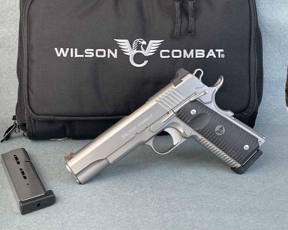 New-Wilson Combat ACP 1911 .45 ACP SS Full Size 5" Stainless $ Super Deal $-img-0