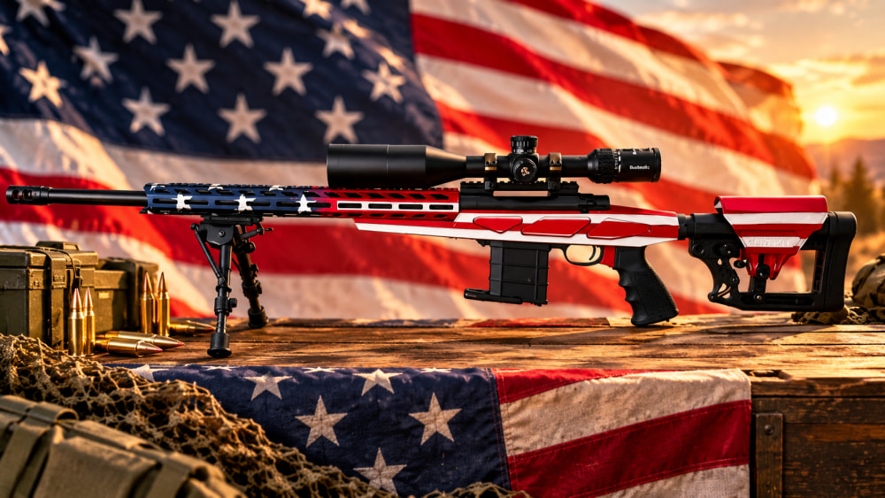 HOWA M1500 American Flag with NS Diamond 16x50 Scope -img-10