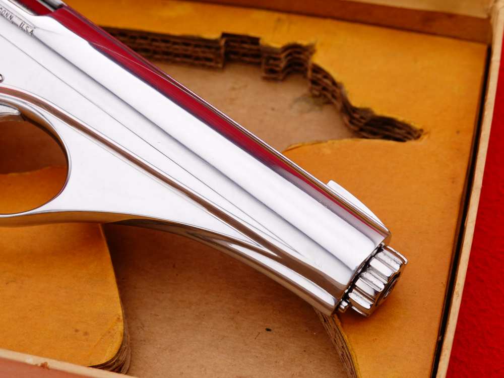 HOLY GRAIL 1957 WHITNEY WOLVERINE 22 LR 4.5" FACTORY POLISHED NICKEL W/ BOX-img-9