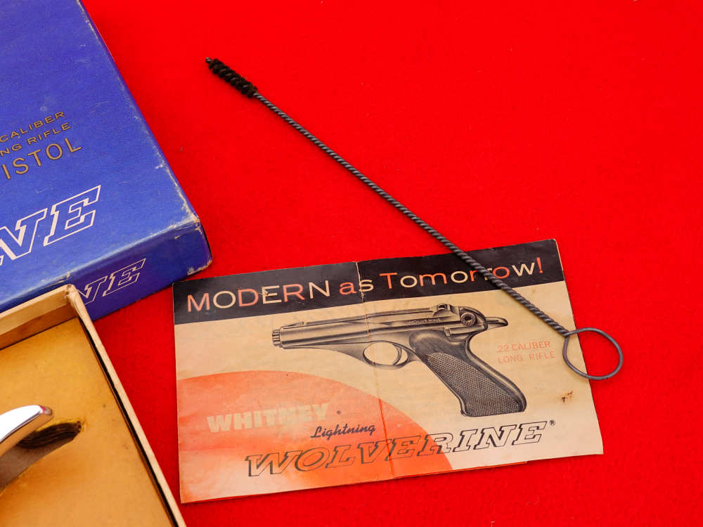 HOLY GRAIL 1957 WHITNEY WOLVERINE 22 LR 4.5" FACTORY POLISHED NICKEL W/ BOX-img-24