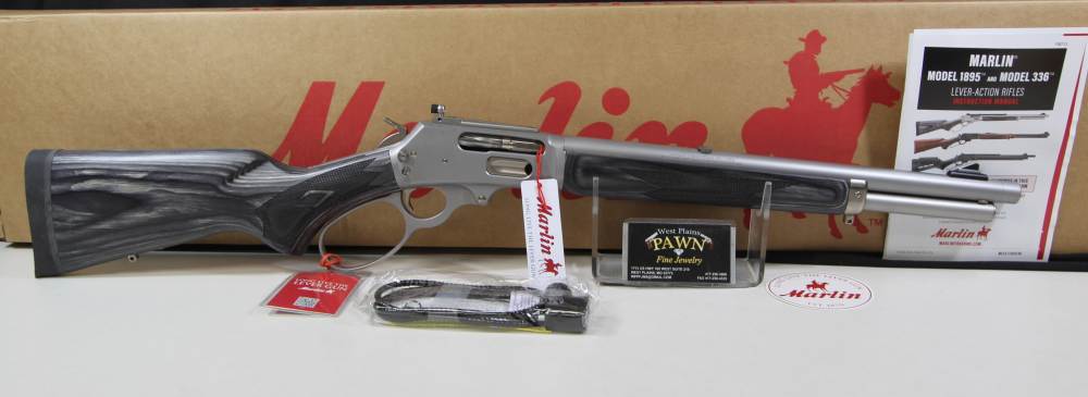 NIB MARLIN 1895 SS TRAPPER LEVER RIFLE, 45-70 GOVT, 16" BRL 5 RND 70450-img-0